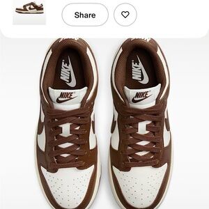 Nike Low Dunk Women's Brown and White Sneakers